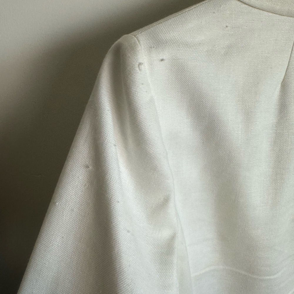 J.Crew Size 8 White Bristol Double Breasted Blazer In Stretch Linen Blend - Picture 4 of 6